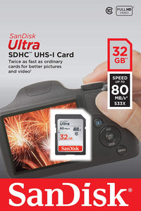 SanDisk Ultra 32GB Class 10 SDHC UHS-I jusqu'à 80MB/s - BESTBUY CONGO