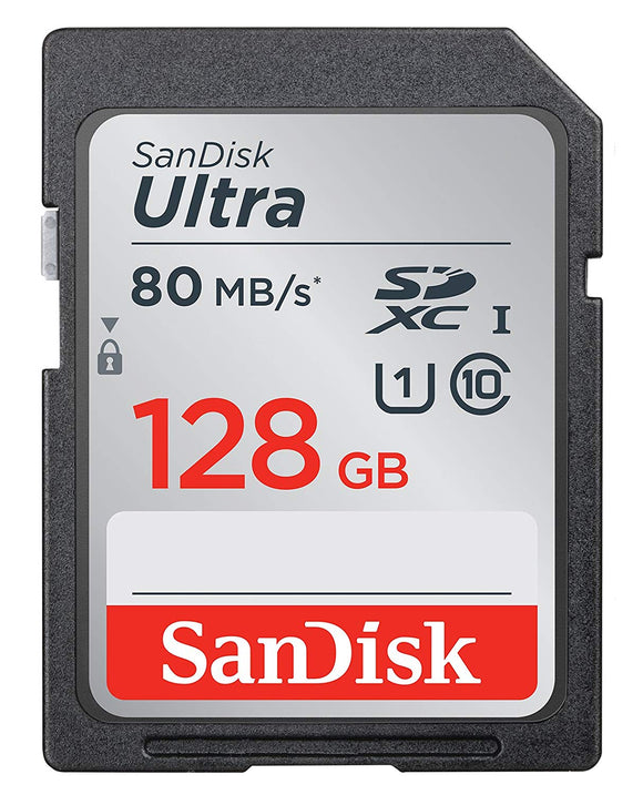 Carte Mémoire SDXC 128 Go SanDisk Ultra jusqu'à 80 Mo/s, Classe 10 - BESTBUY CONGO