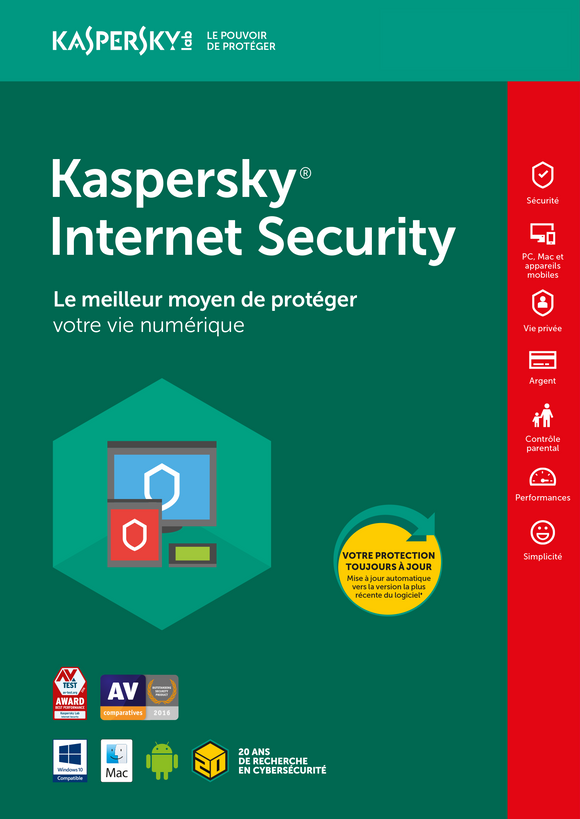 Internet Security KASPERSKY 2019 - 2 Utilisateurs - BESTBUY CONGO