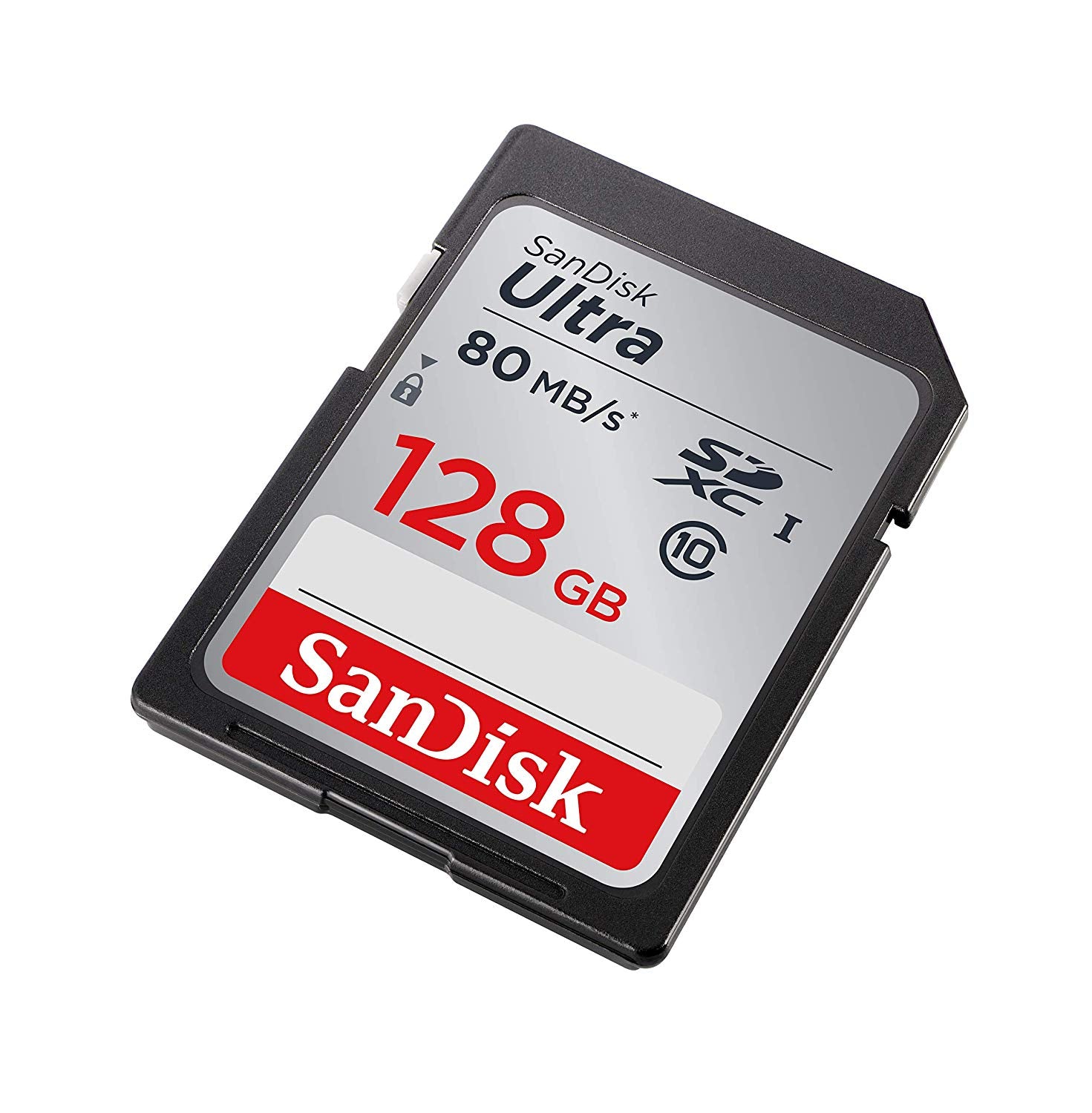 Carte Mémoire SDXC 128 Go SanDisk Ultra jusqu'à 80 Mo/s, Classe 10