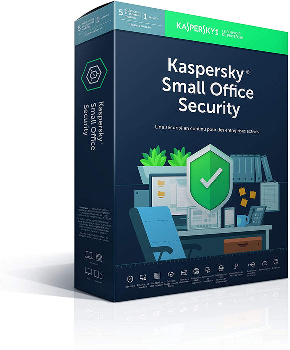 Kaspersky Small Office Security 6.0 5 postes   + 1 server   WCA  Mini Sierra + 5 licences android - BESTBUY CONGO
